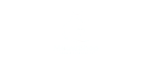 لوجو تصاميم متجر مياو لمنتجات القطط (Meow)